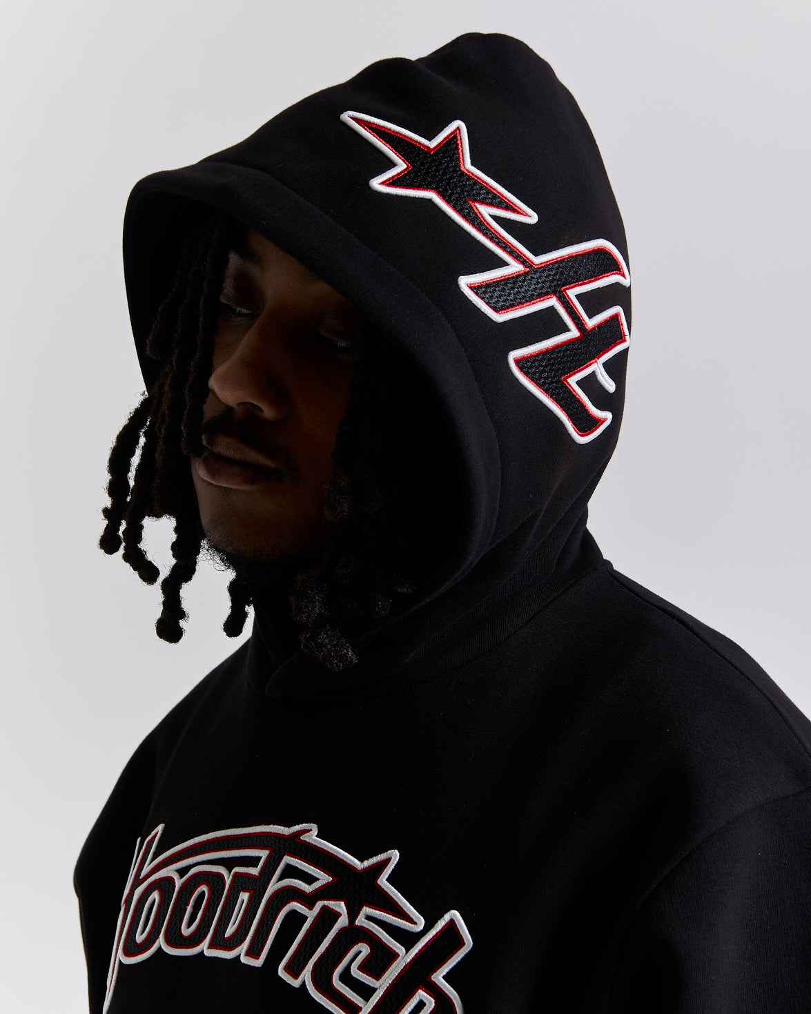 Galaxy Oversized Hoodie - Black/White/Red