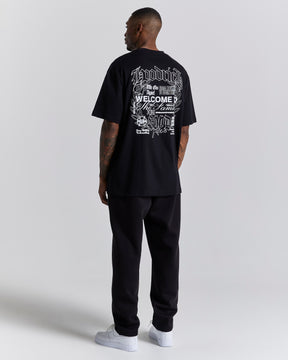 Asphalt Oversized T-Shirt - Black/White