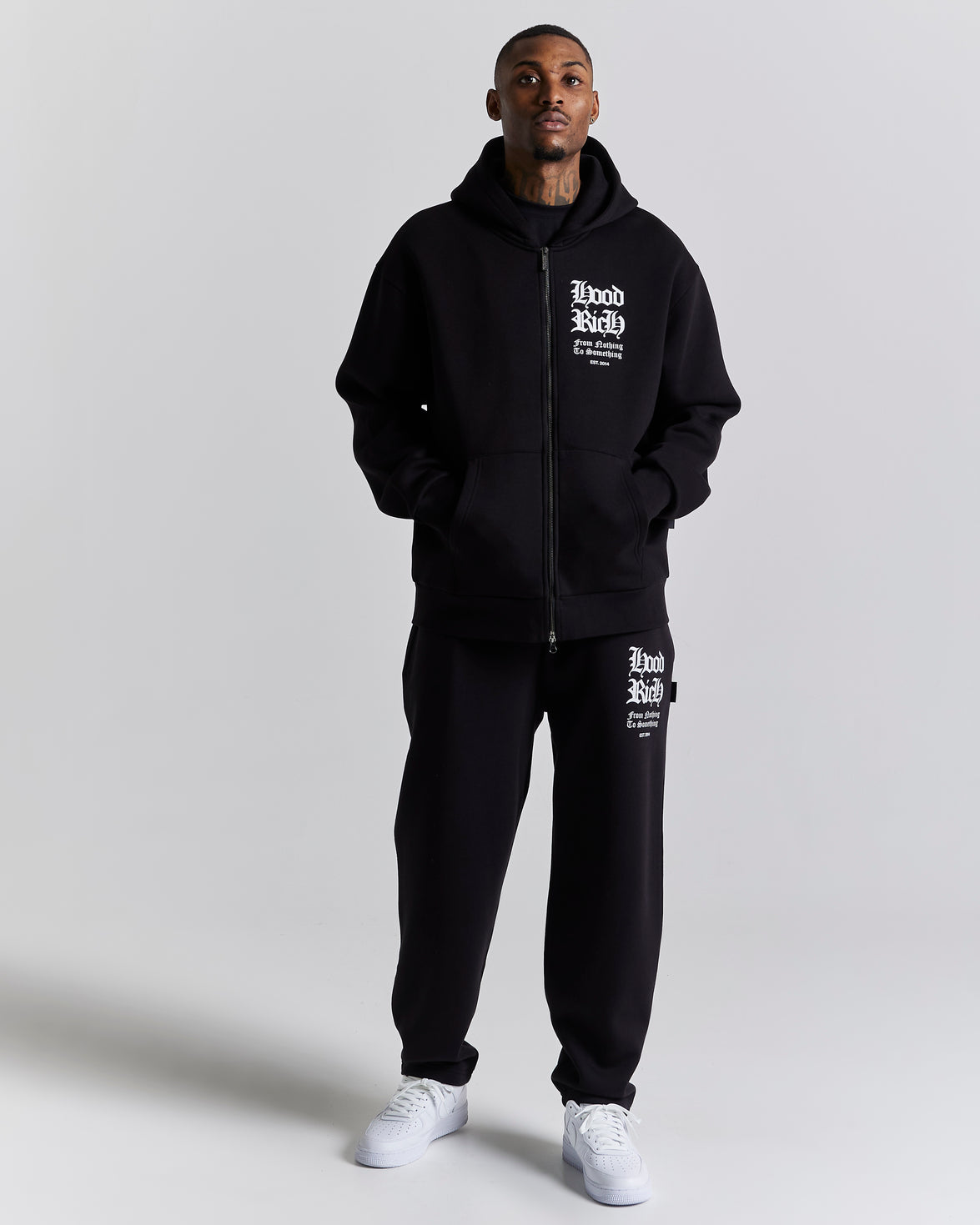 Asphalt Oversized Joggers - Black/White