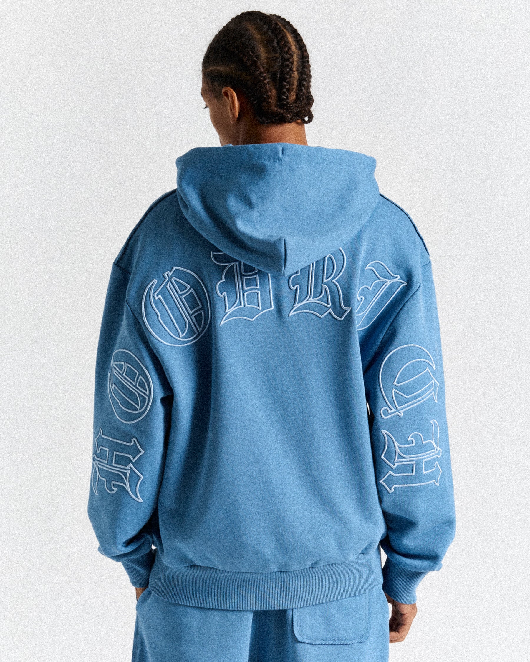 Helix Oversized Hoodie - Blue