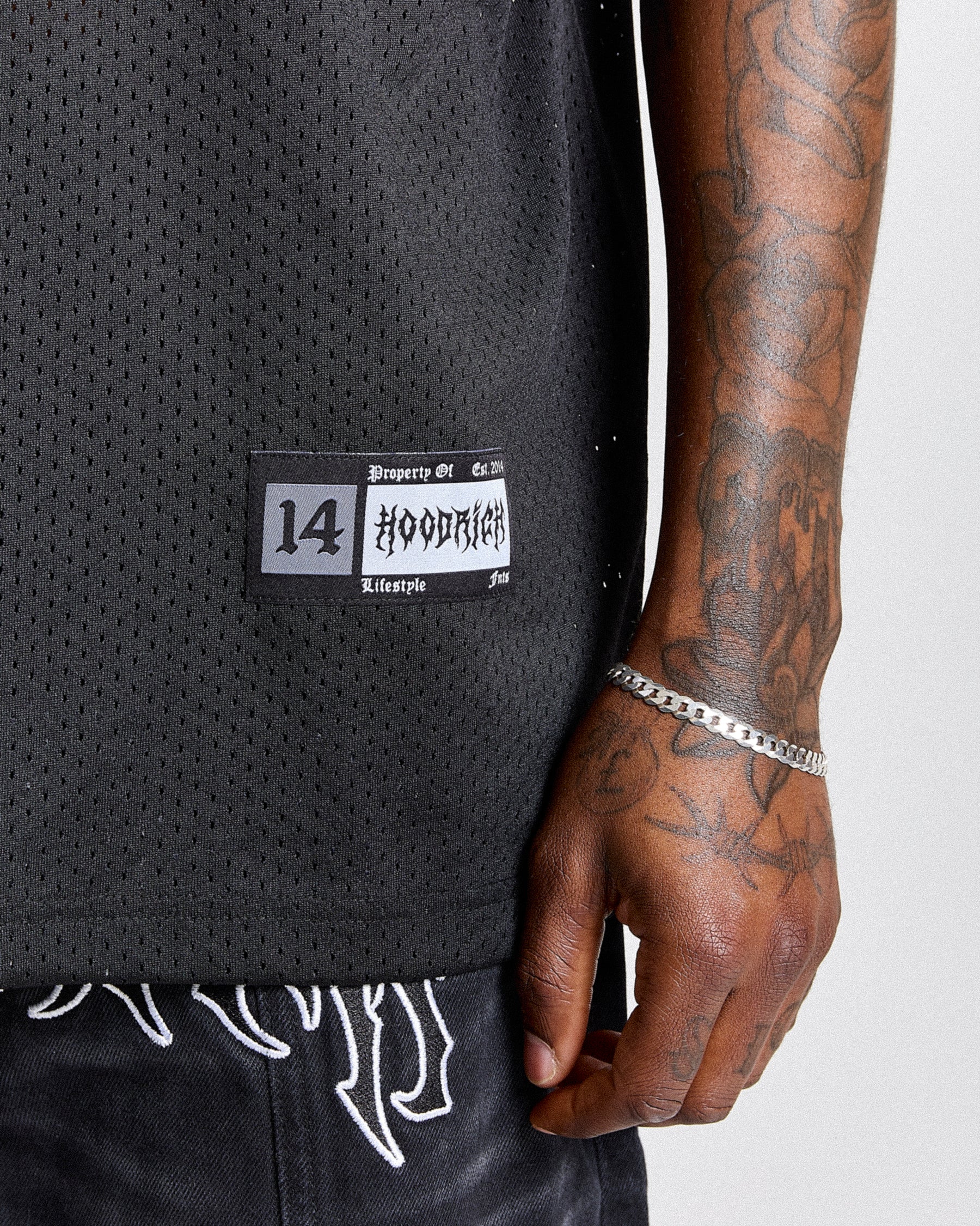 Spectral Oversized Mesh Jersey - Black/White