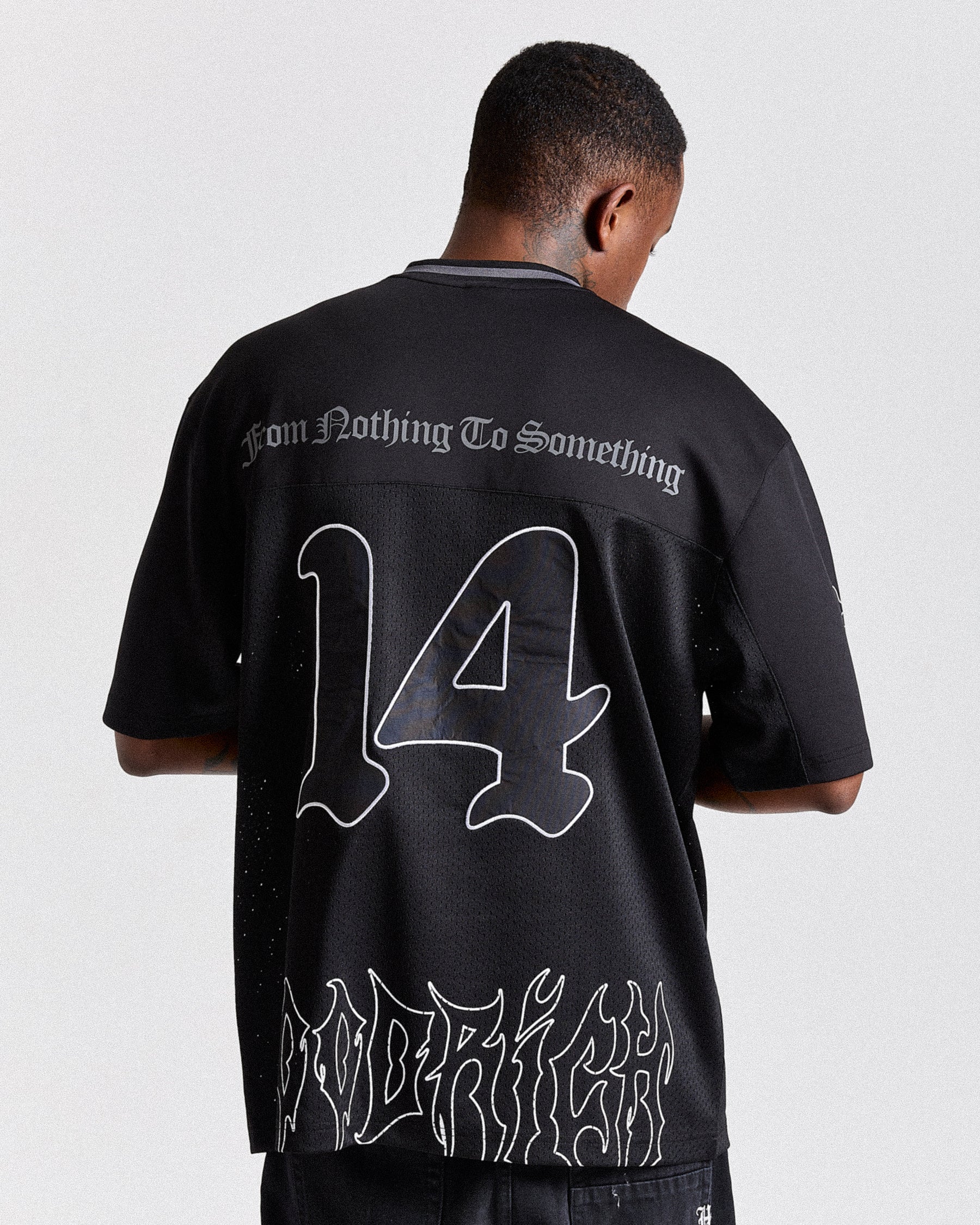 Spectral Oversized Mesh Jersey - Black/White