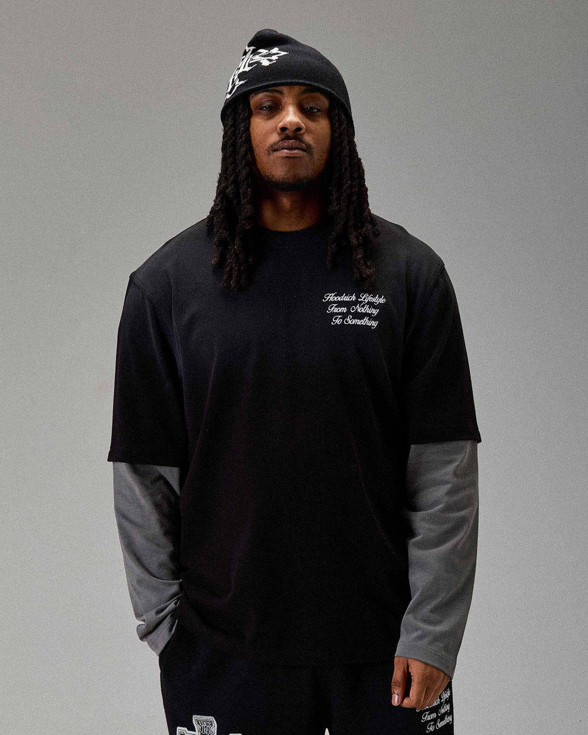 The Winner's Circle Phase Oversized Long Sleeve T-Shirt - Black