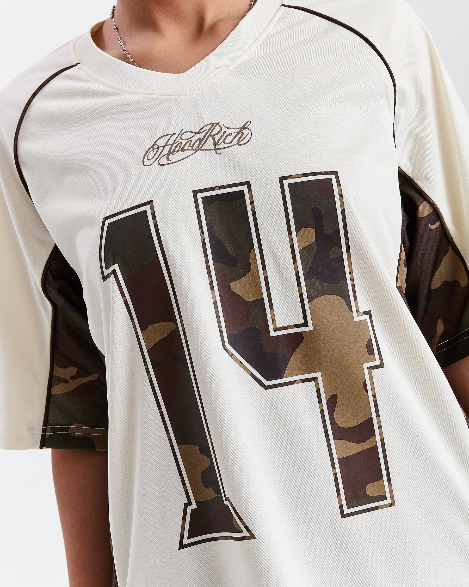 Field Oversized Jersey - White/Camo