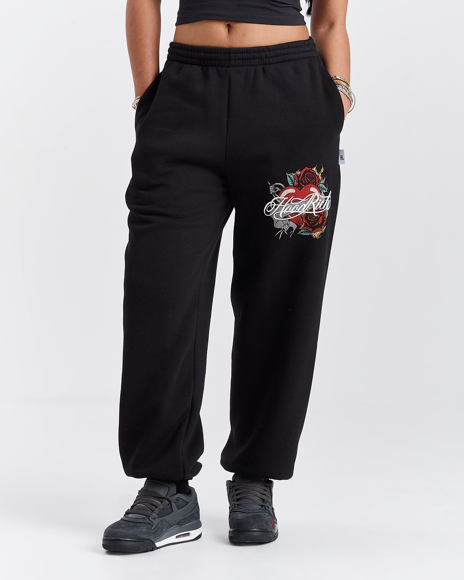Vox Oversized Joggers - Black/Red