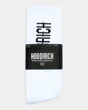 OG Core 3 Pack Crew Socks - White/Black