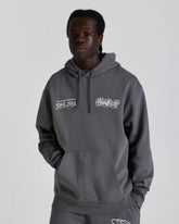 Legacy Oversized Hoodie - Greys/White/Blue