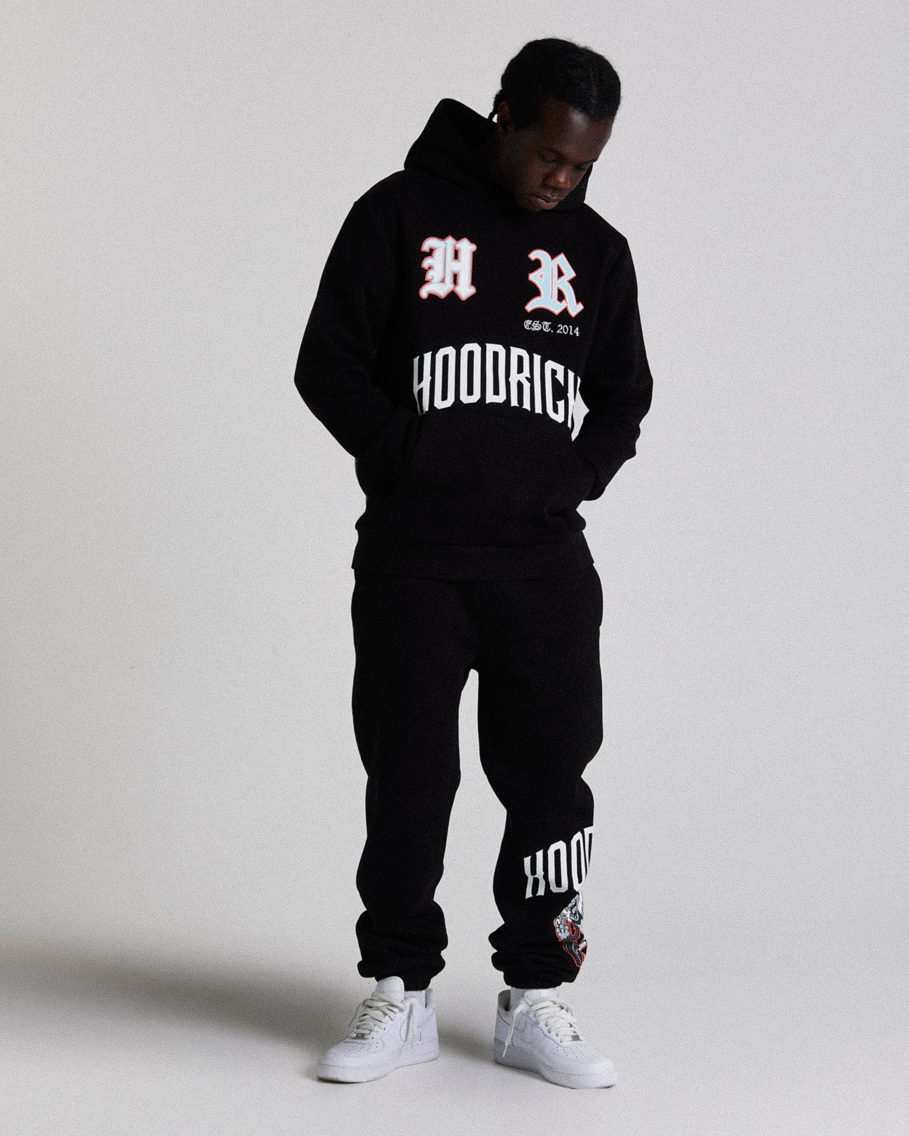 Menace Hoodie - Black/White/Red