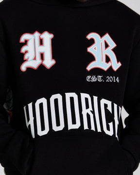 Menace Hoodie - Black/White/Red