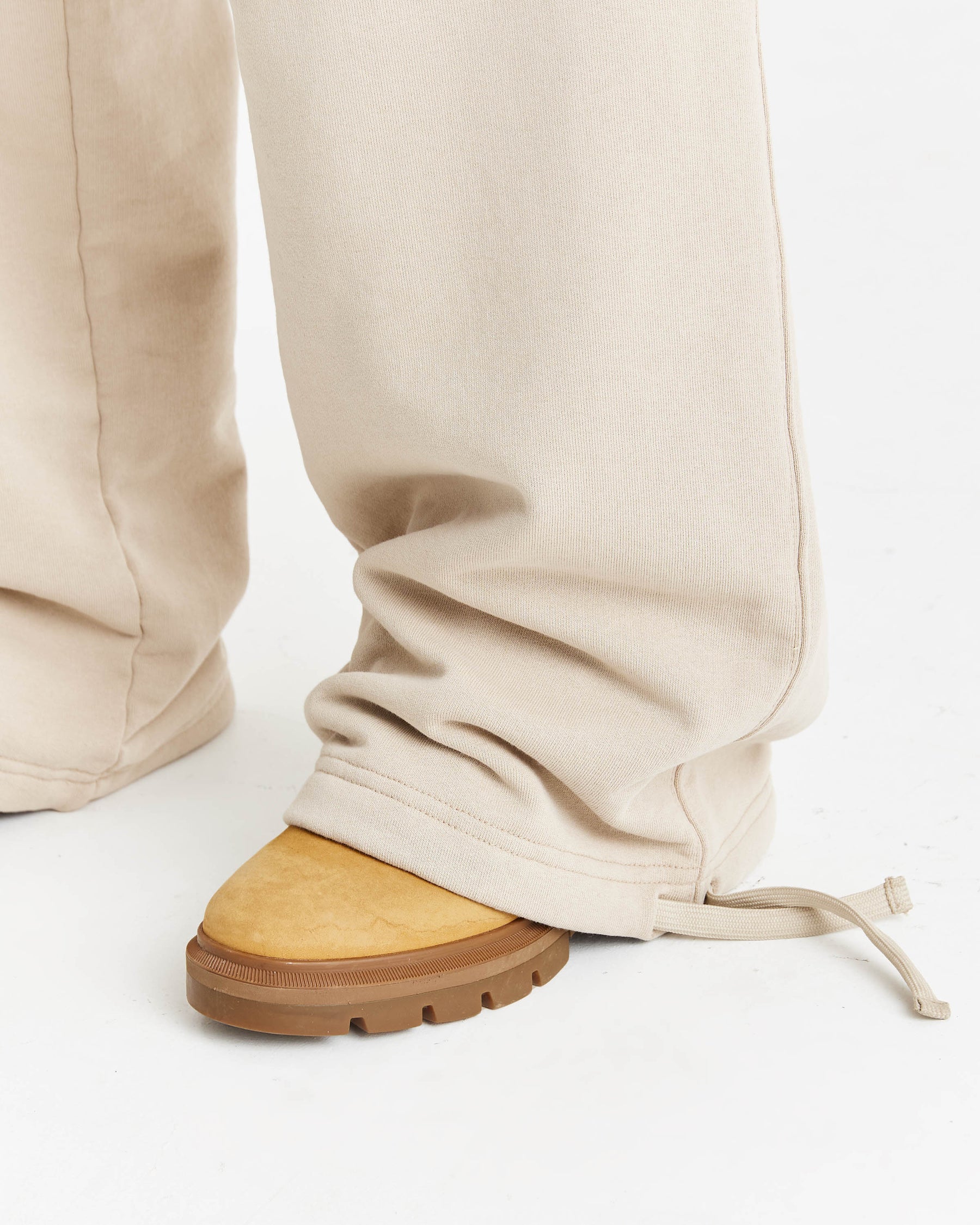 Havoc Oversized Wide Leg Joggers - Beige