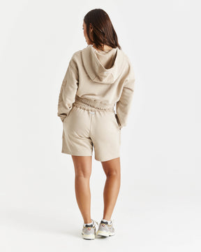 Collision Oversized Sweatshorts - Beige