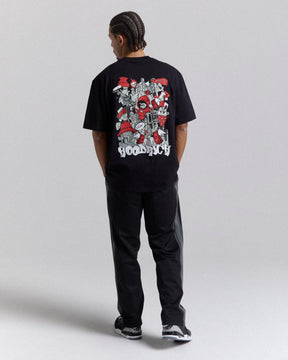 Mural Oversized T-Shirt - Black/Red