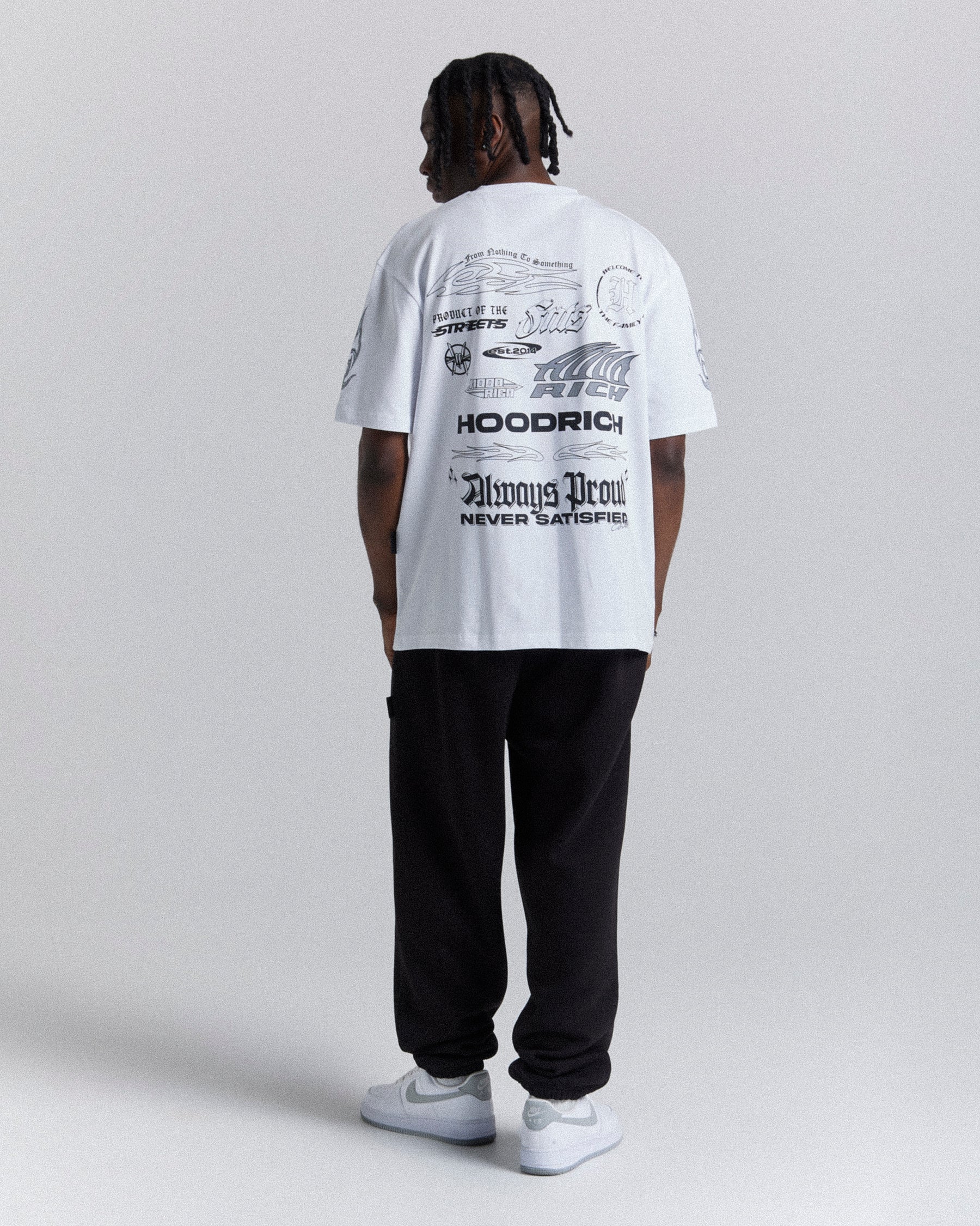 Tribal Oversized T-Shirt - White/Black