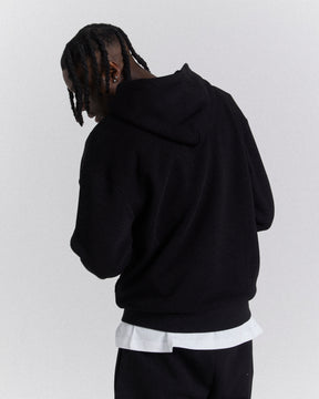 Galaxy Oversized Zip Hoodie  - Black/White