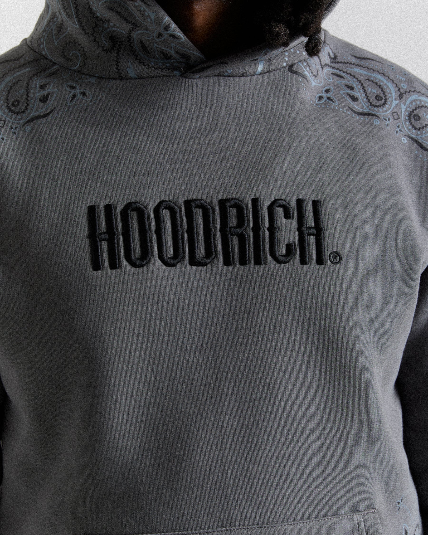 Motif Hoodie - Dark Grey/Black