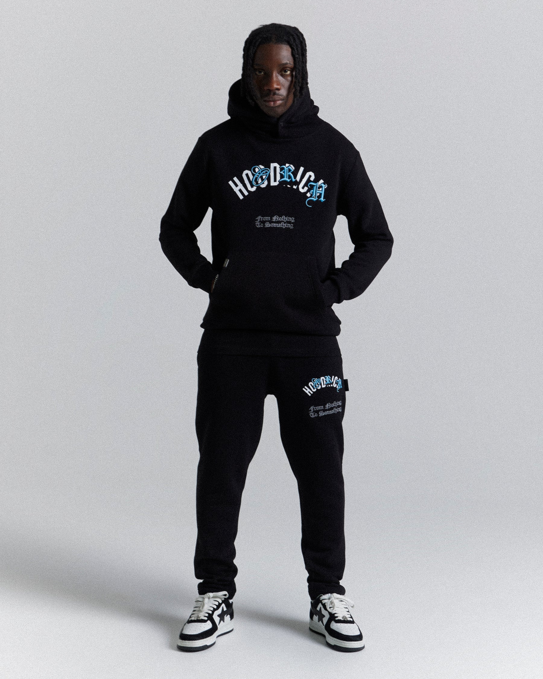 Shadow Hoodie - Black/White/Blue