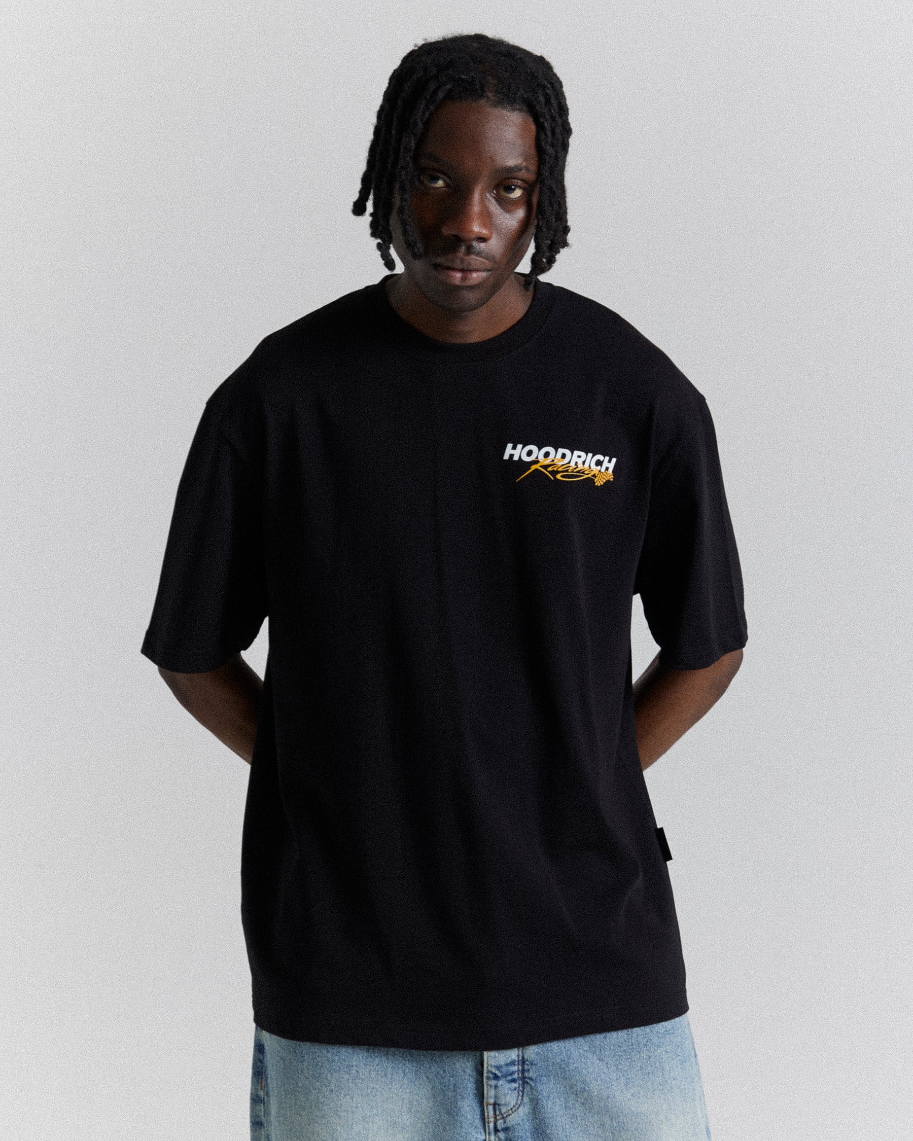 Racer Oversized T-Shirt  - Black/White/Multi