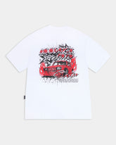 Racing Oversized T-Shirt - White/Black/Red