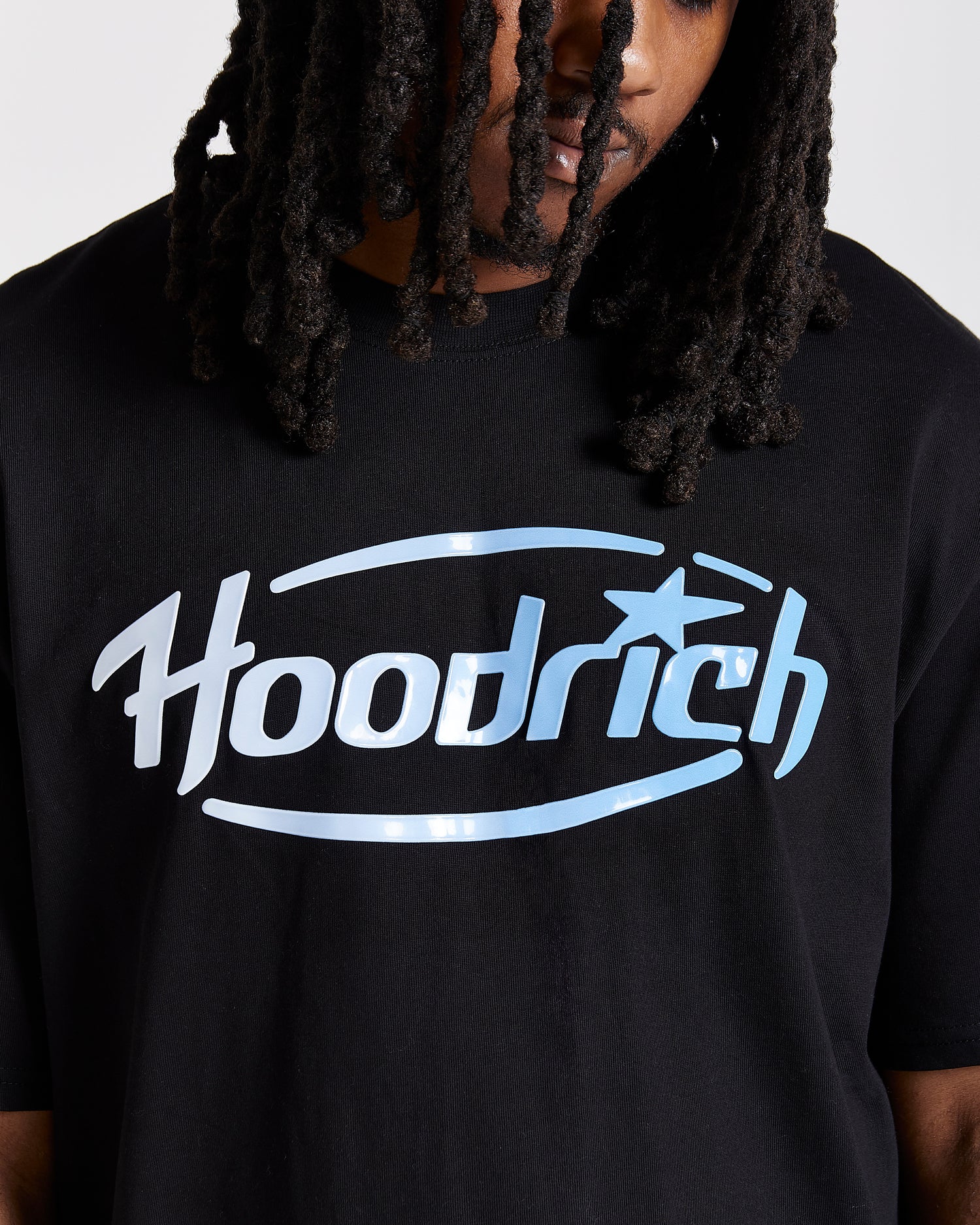 Curve Oversized T-Shirt - Black/Blue