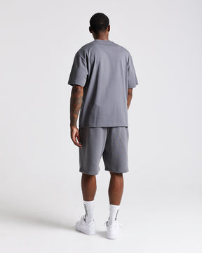 Iron Oversized T-Shirt - Grey/Rhinestones