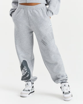 Gem Oversized Joggers - Grey/Black