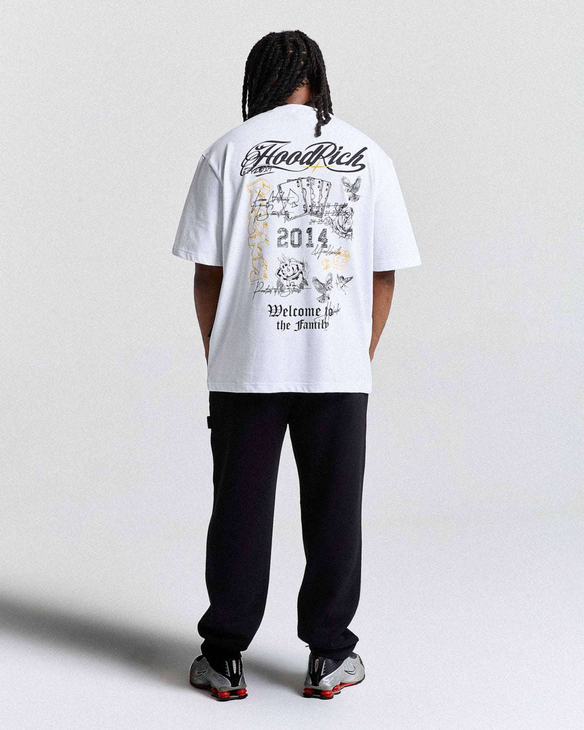 Relic Oversized T-Shirt - White/Black/Yellow