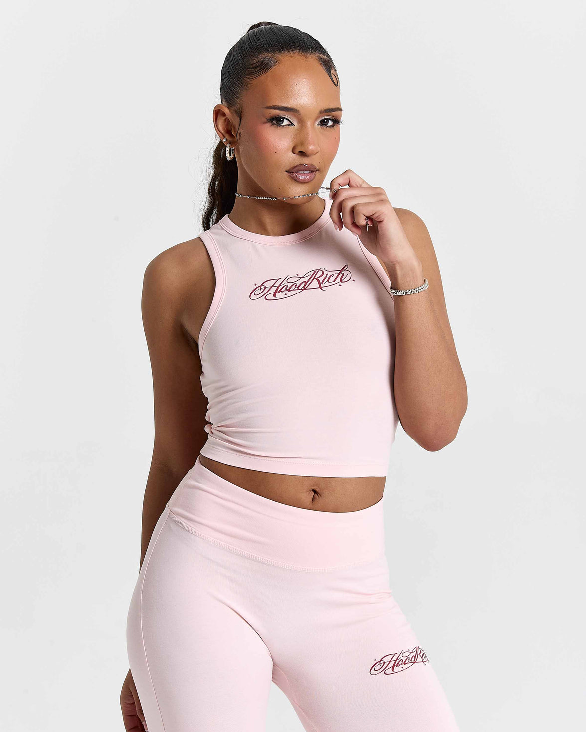 Solace Tie Back Racer Vest - Pink