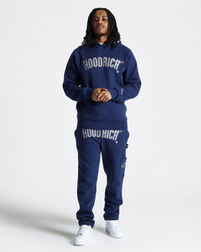 Stature Hoodie - Navy/White