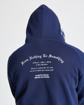 Stature Hoodie - Navy/White