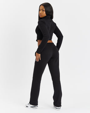 Form Fitted Zip-Through - Black/Silver