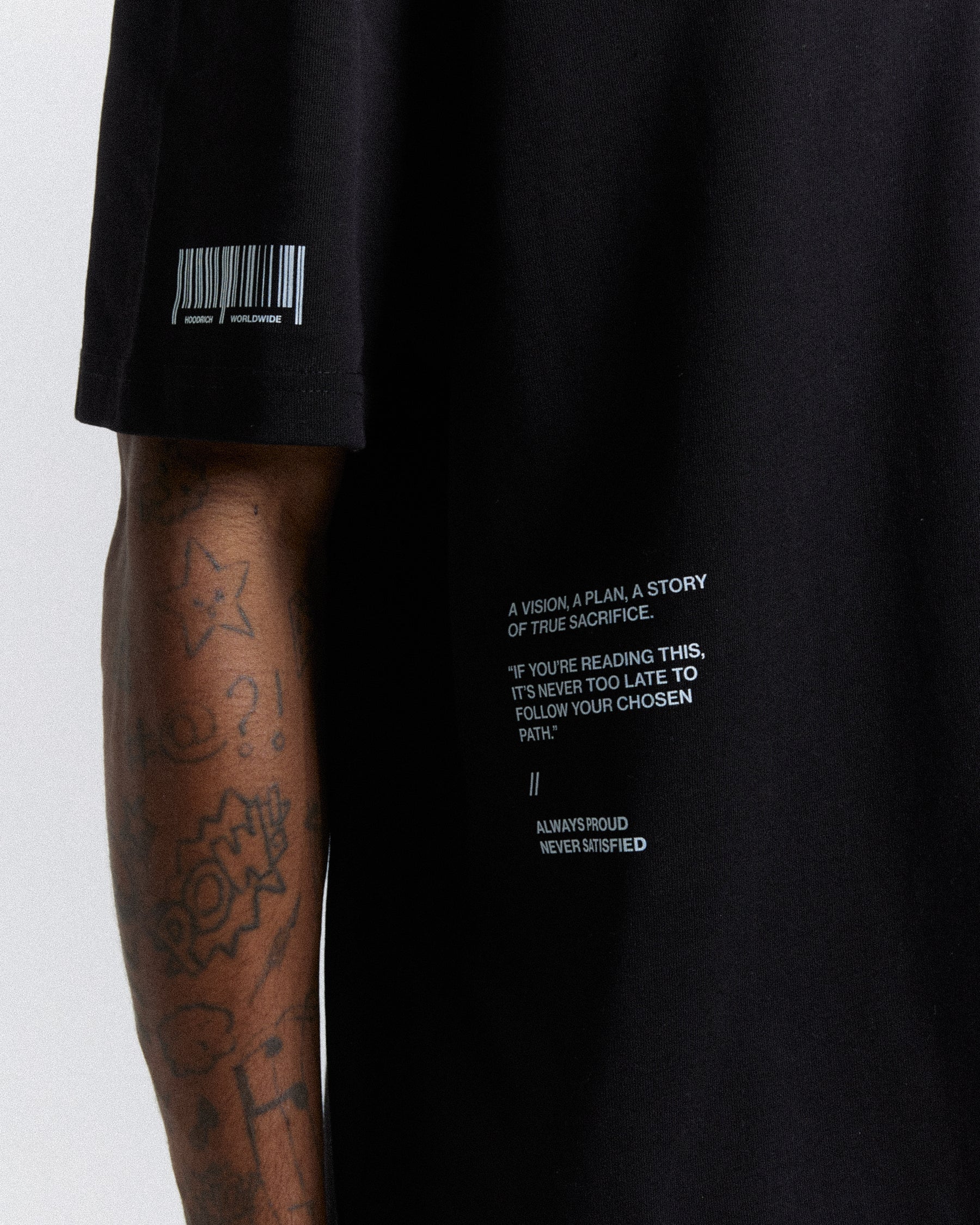 Worldwide Oversized T-Shirt  - Black/White/Blue