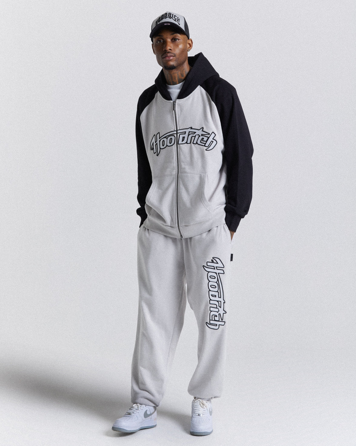 Galaxy Oversized Joggers - Grey/Black