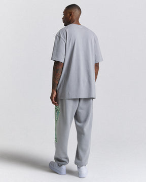 Worldwide Oversized T-Shirt - Grey/White/Green