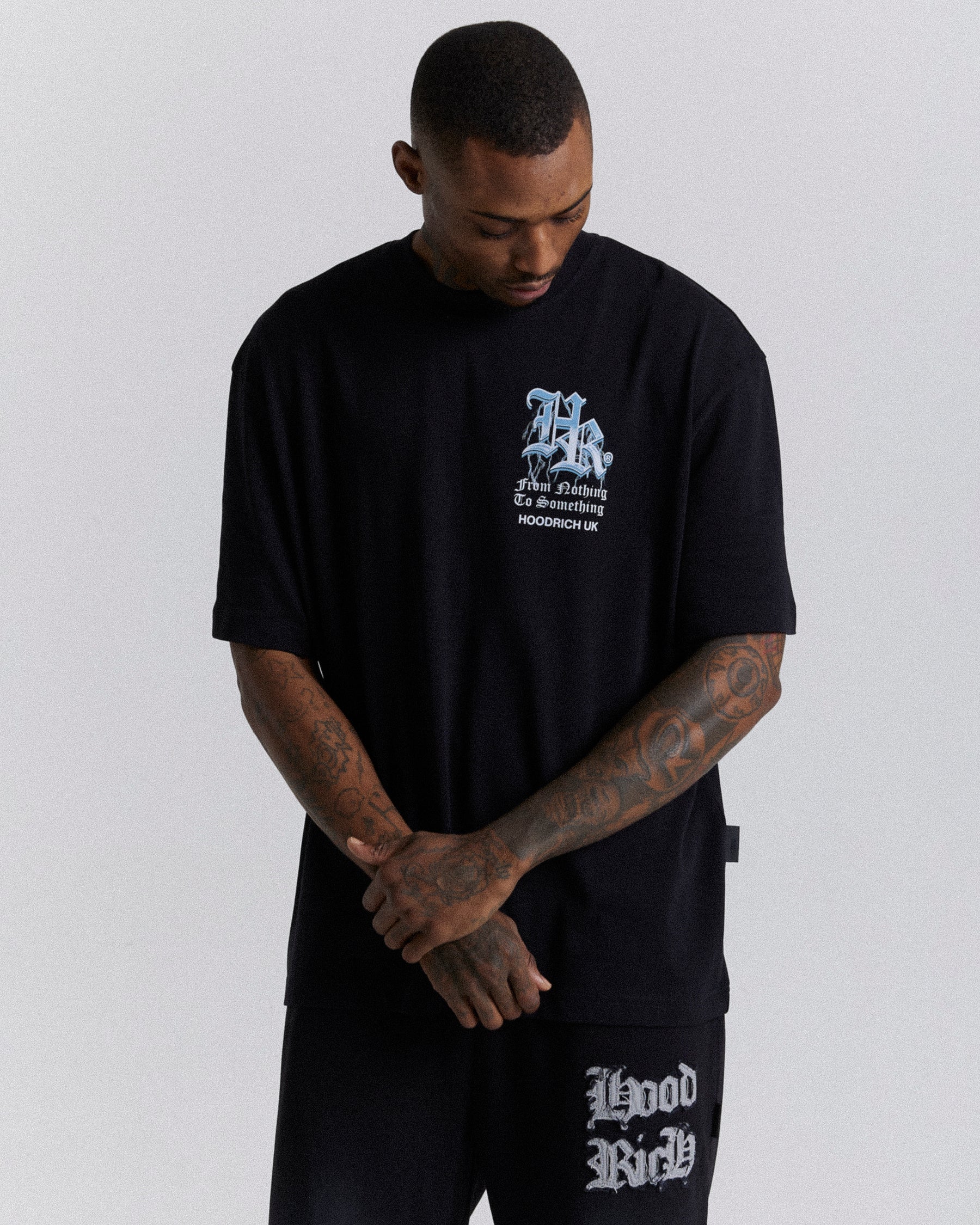 Tornado Oversized T-Shirt - Black/White/Blue