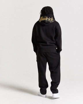 Script Oversized Hoodie - Black/Gold