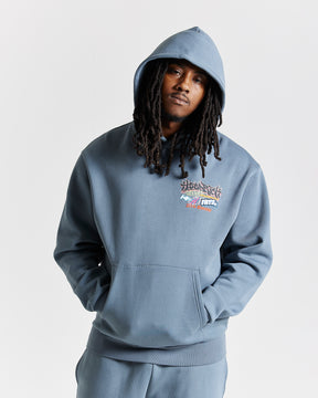 Graff Rave Oversized Hoodie - Grey