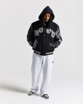 Vertigo Varsity Jacket - Black/Grey