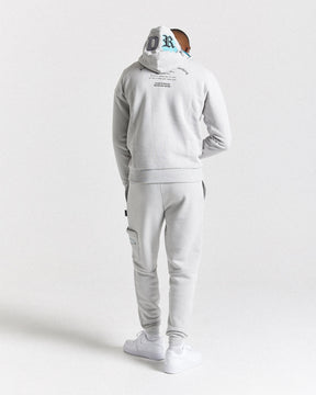 Heat Hoodie - Light Grey/Black/Blue