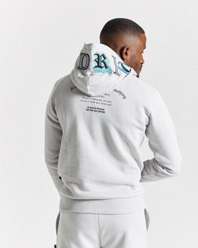 Heat Hoodie - Light Grey/Black/Blue