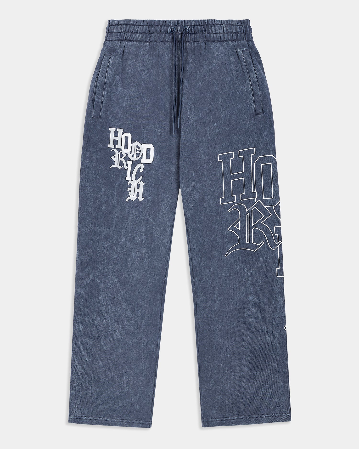 Heritage Oversized Open Hem Joggers - Blue/White