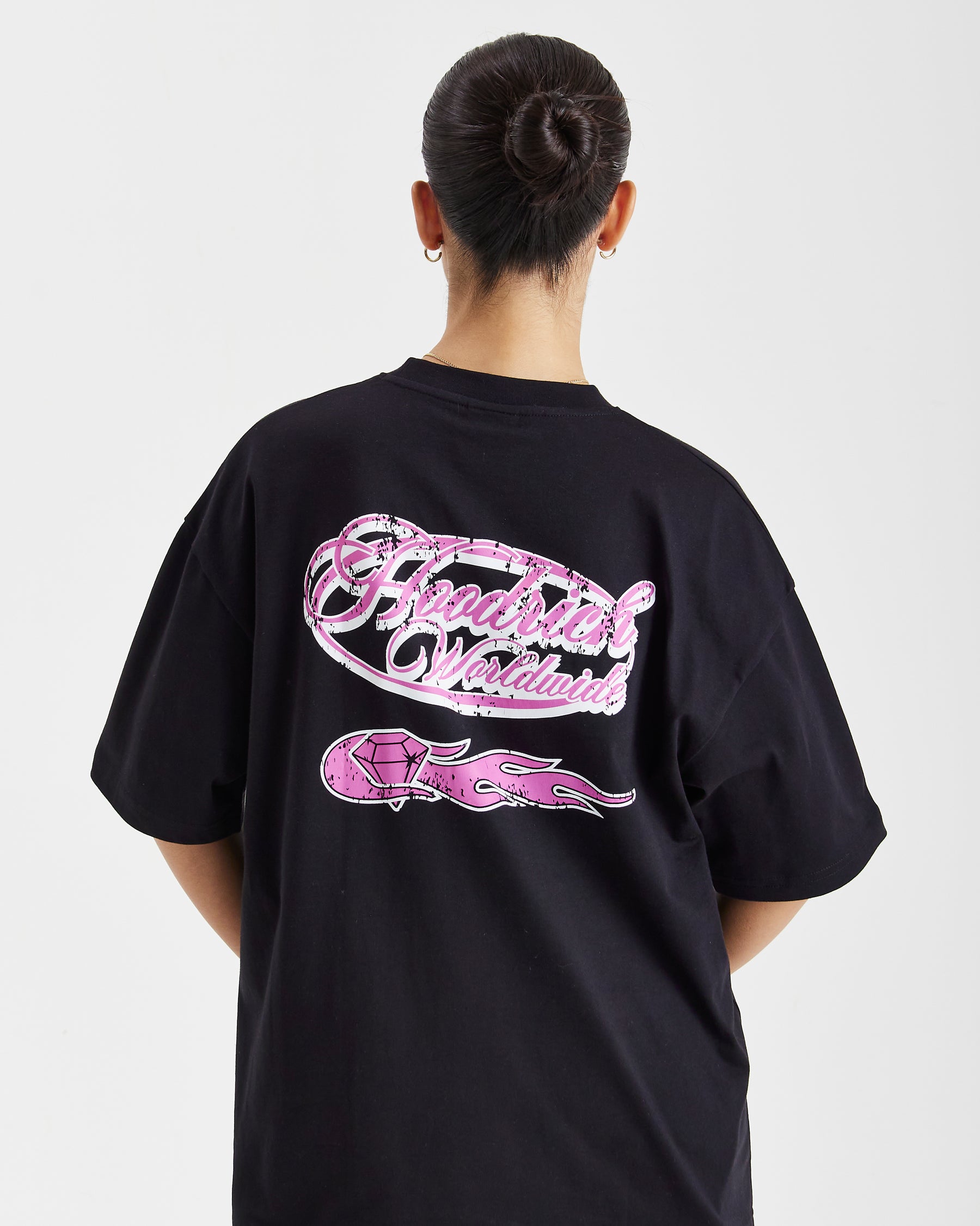 Sketch Money T-Shirt - Black/White/Pink