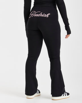 Grade Flare Leggings - Black/Pink