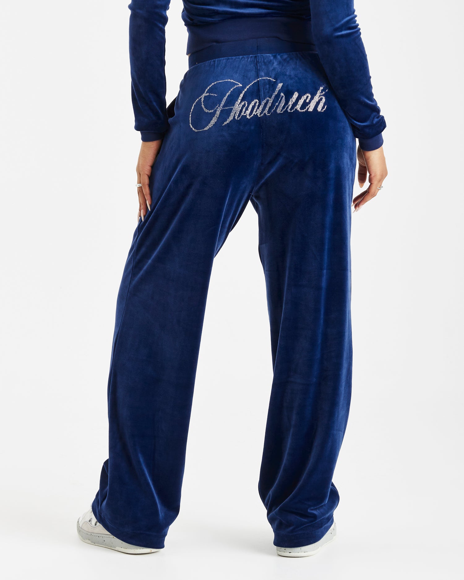 Figure Velour Joggers - Navy/Silver/Rhinestone