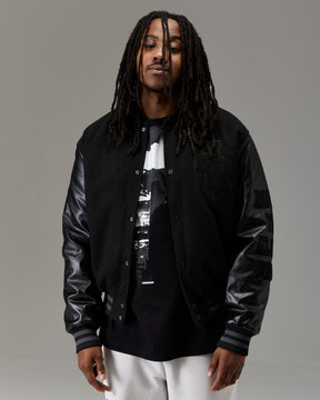 The Winners Circle Varsity Jacket - Black