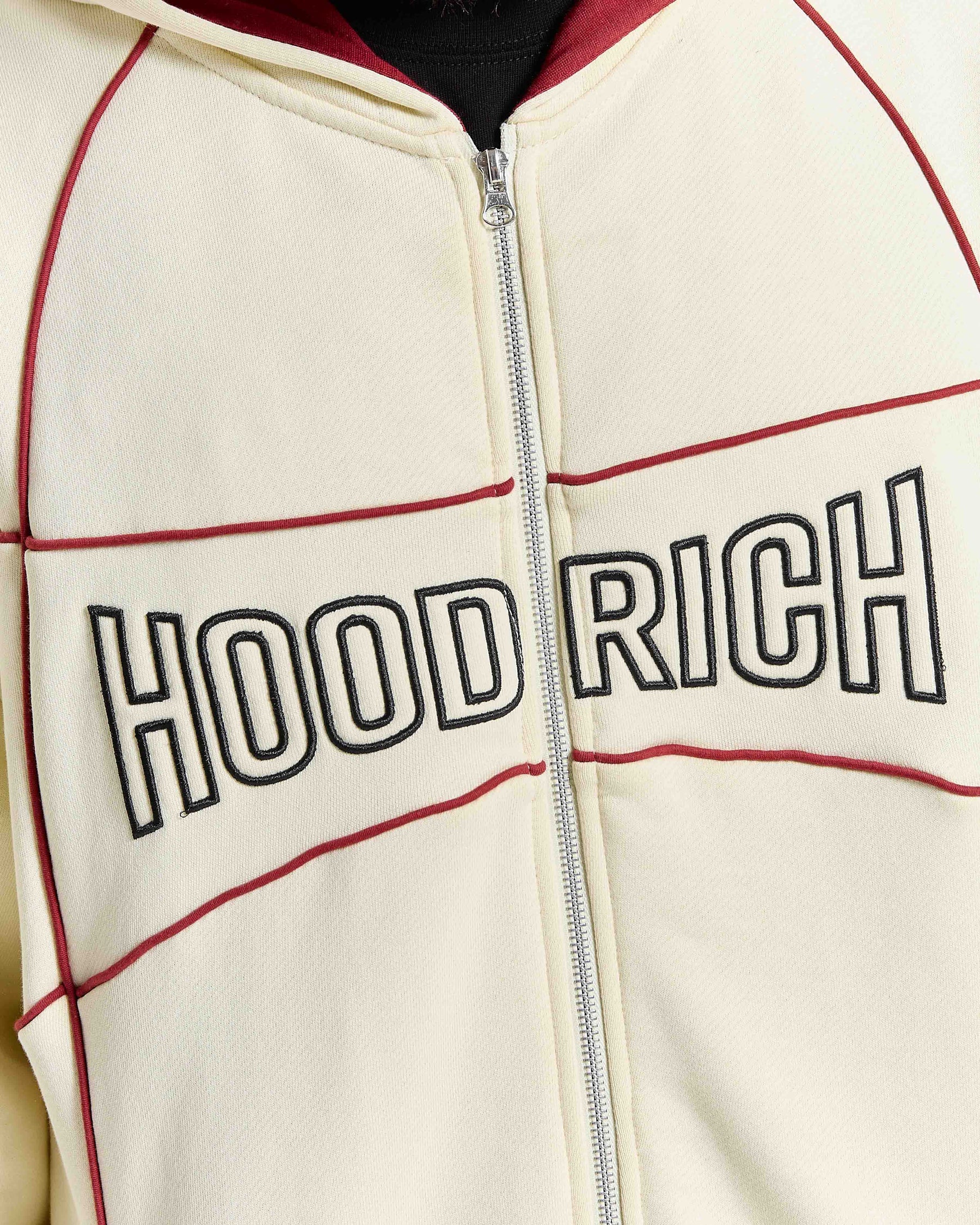 Trace Zip Relaxed Fit Hoodie - Ivory
