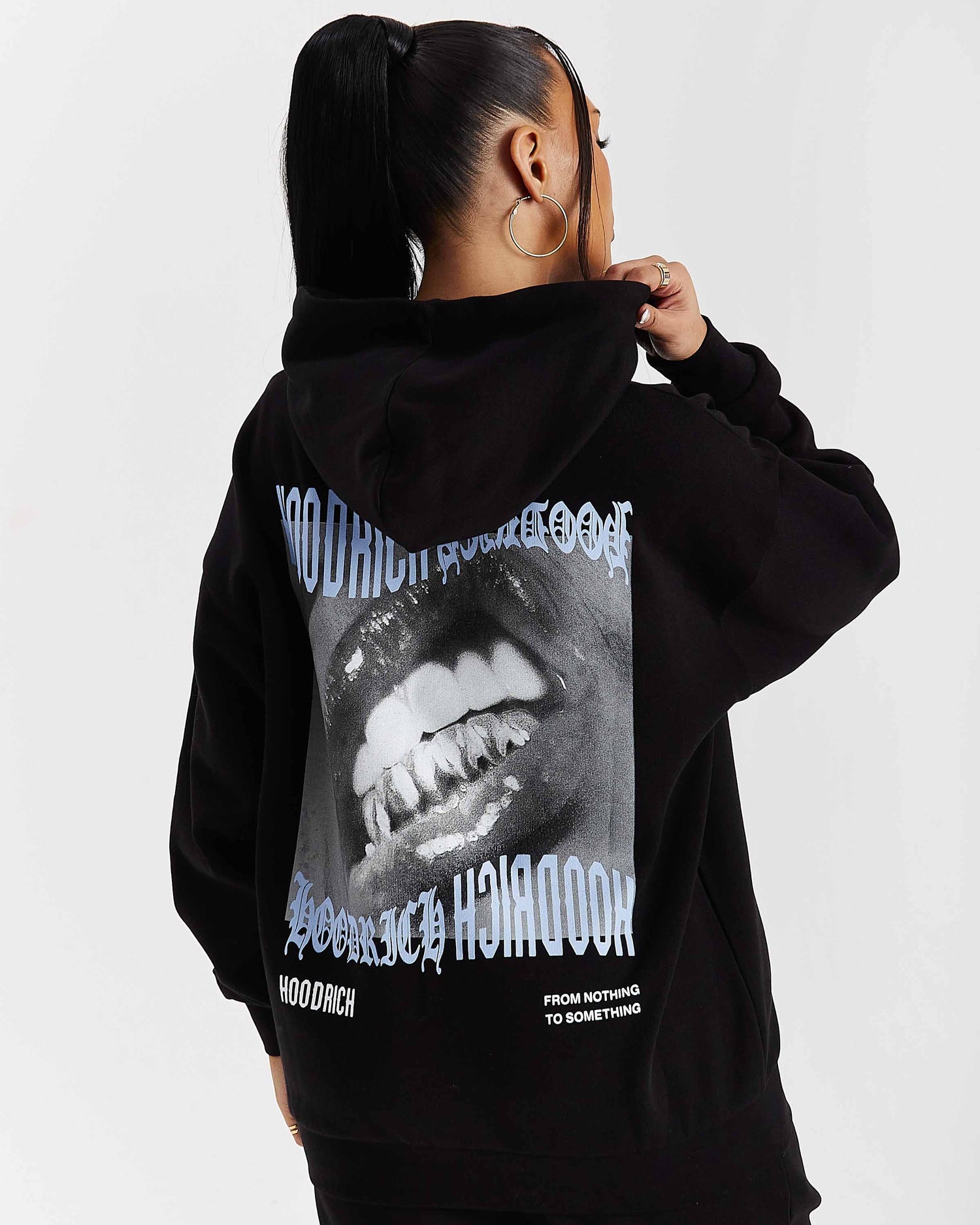 Flex Oversized Hoodie - Black/White