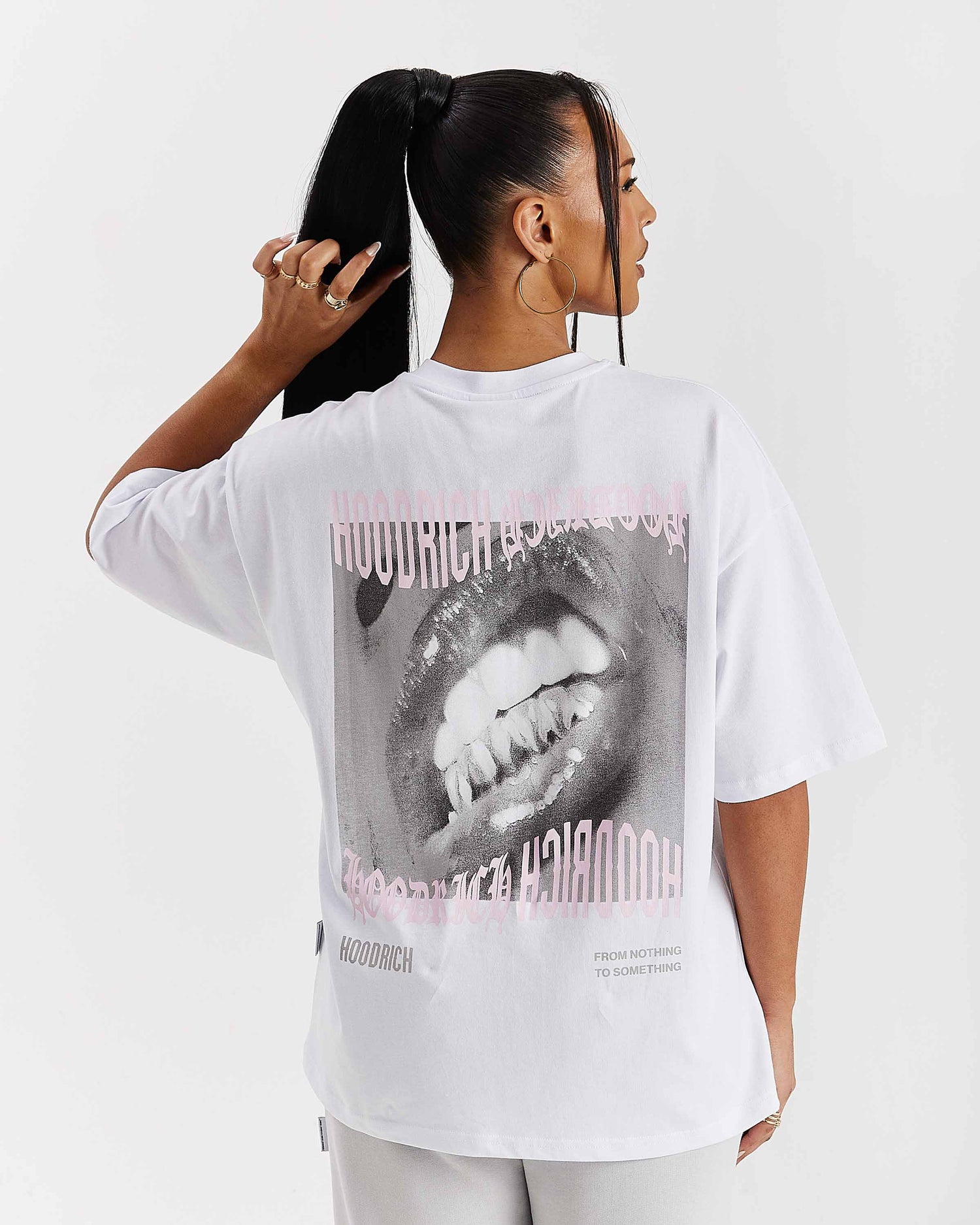 Flex Oversized T-Shirt - White/Grey/Pink