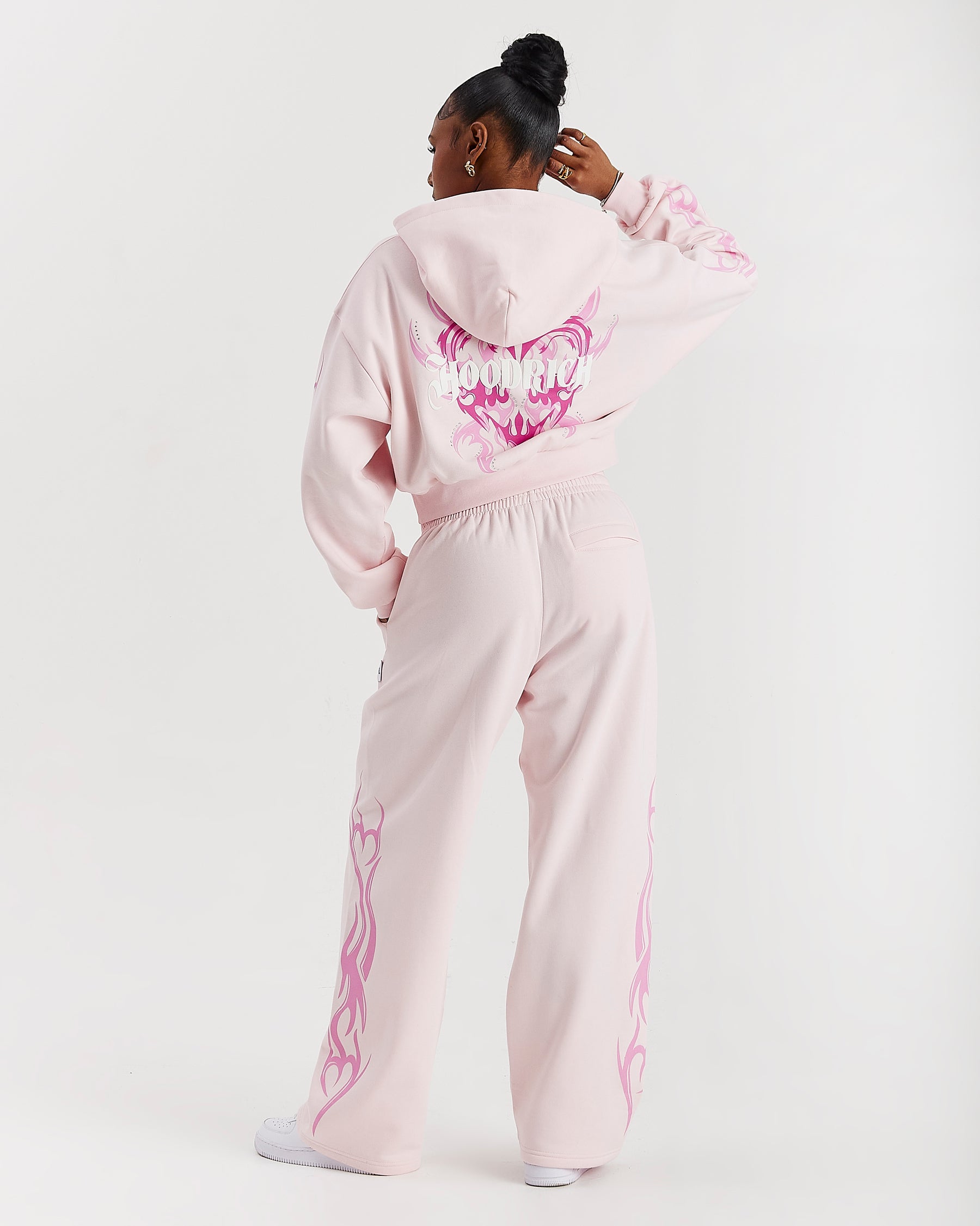 Flux Oversized Wide Leg Joggers - Pink