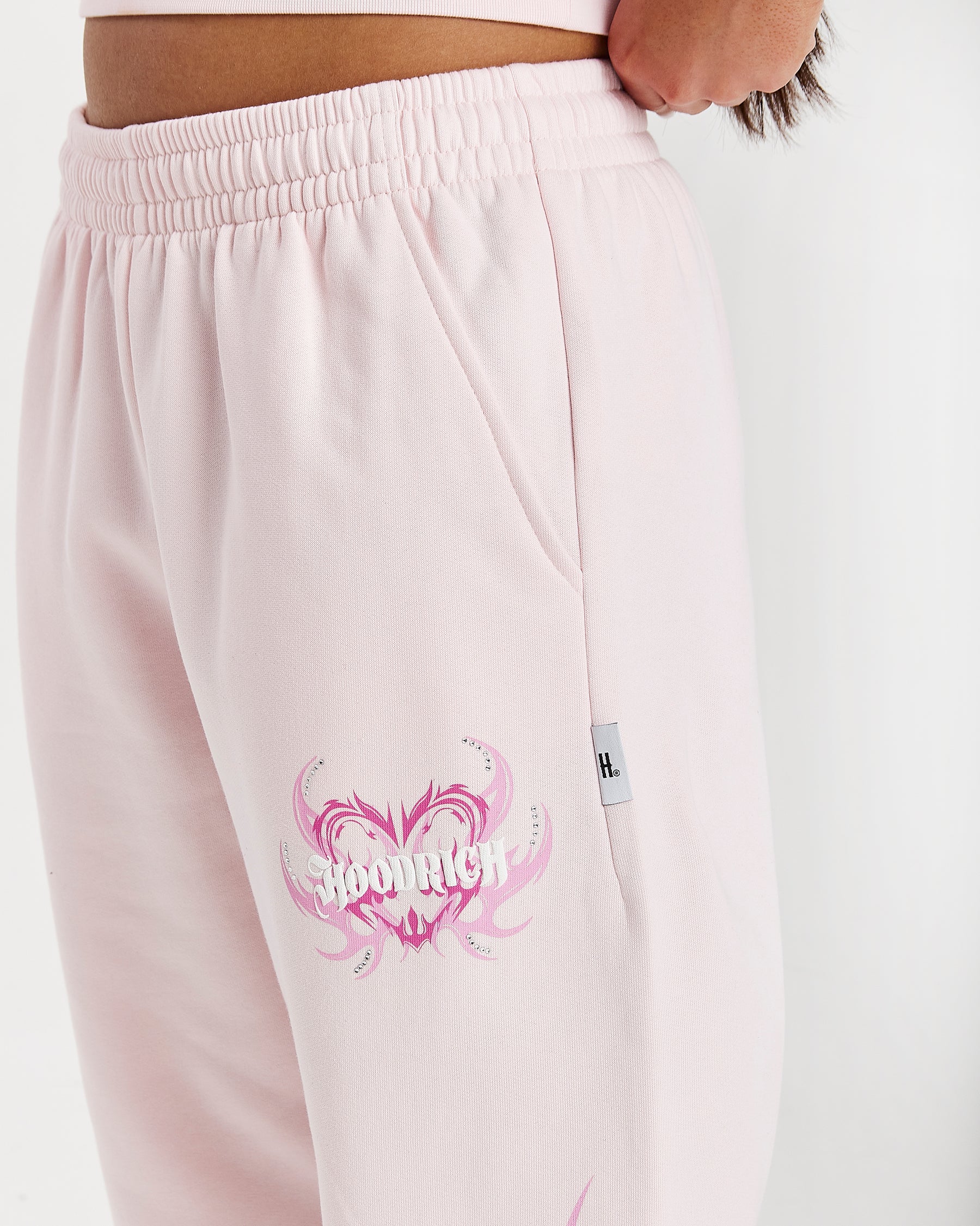 Flux Oversized Wide Leg Joggers - Pink