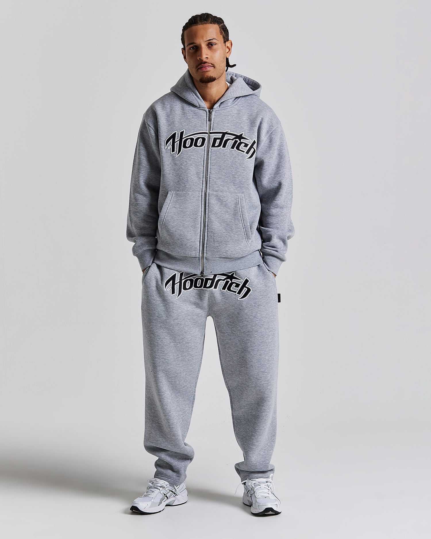 Galaxy Oversized Open Hem Jogger - Grey/Black